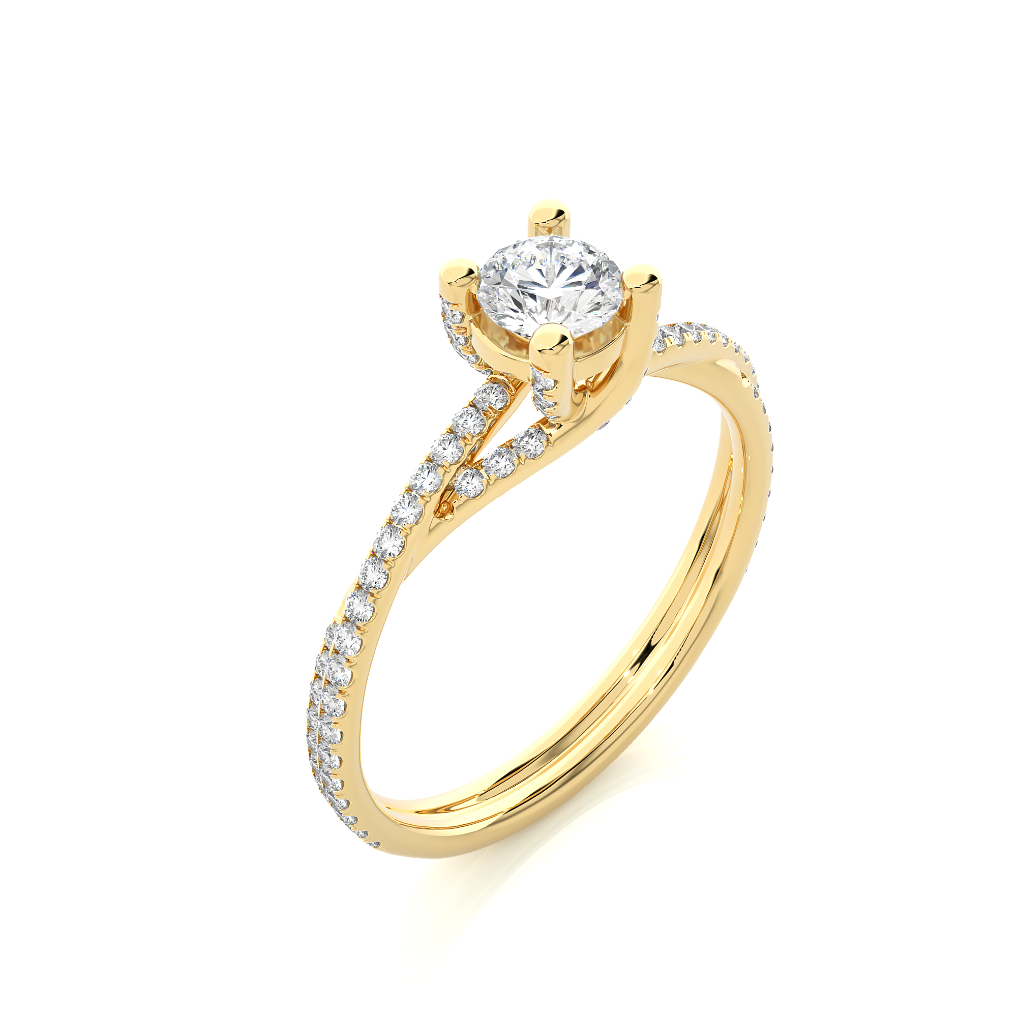 0.74 Carat G Color VS1 Clarity Diamond Studded Natural Diamond Ring.